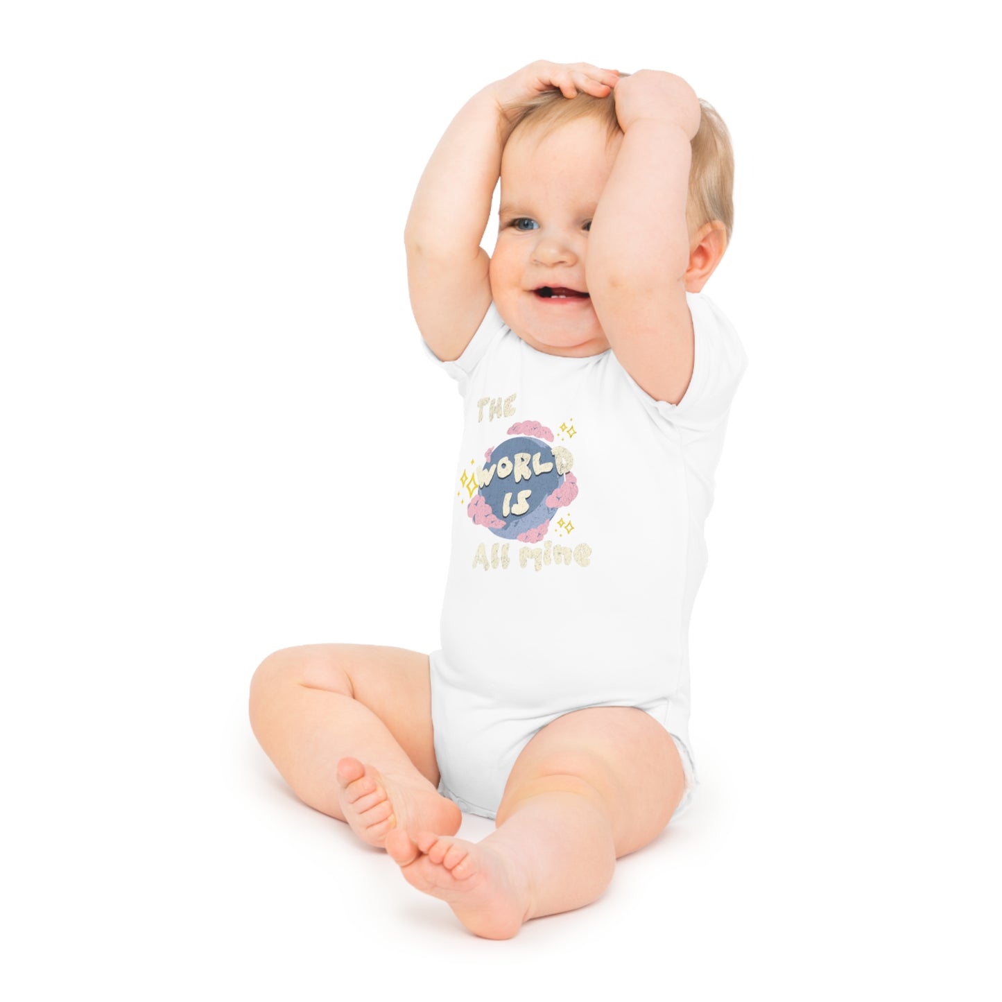 Durable Baby Bodysuit - The World is Mine (3 colors, 5 sizes)