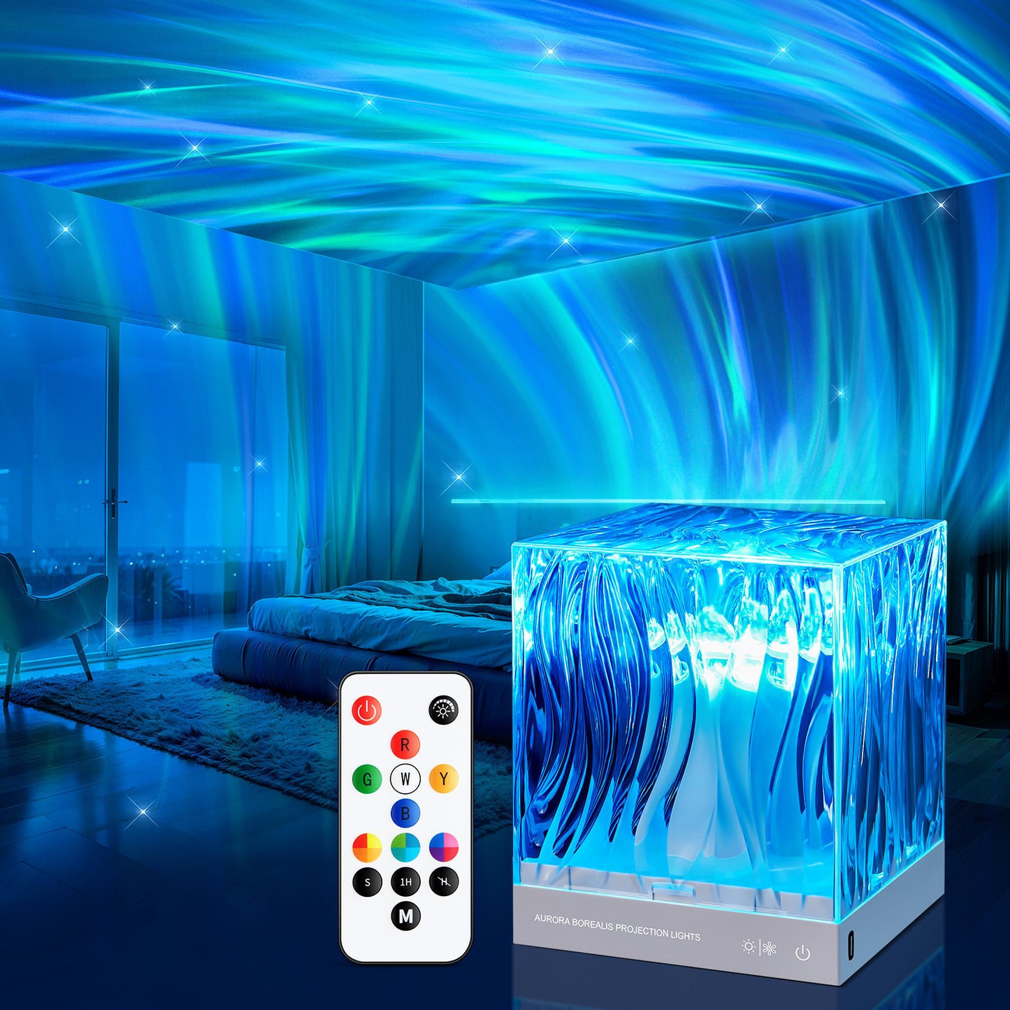 Northern Lights Atmosphere Ripple Projection Lamp