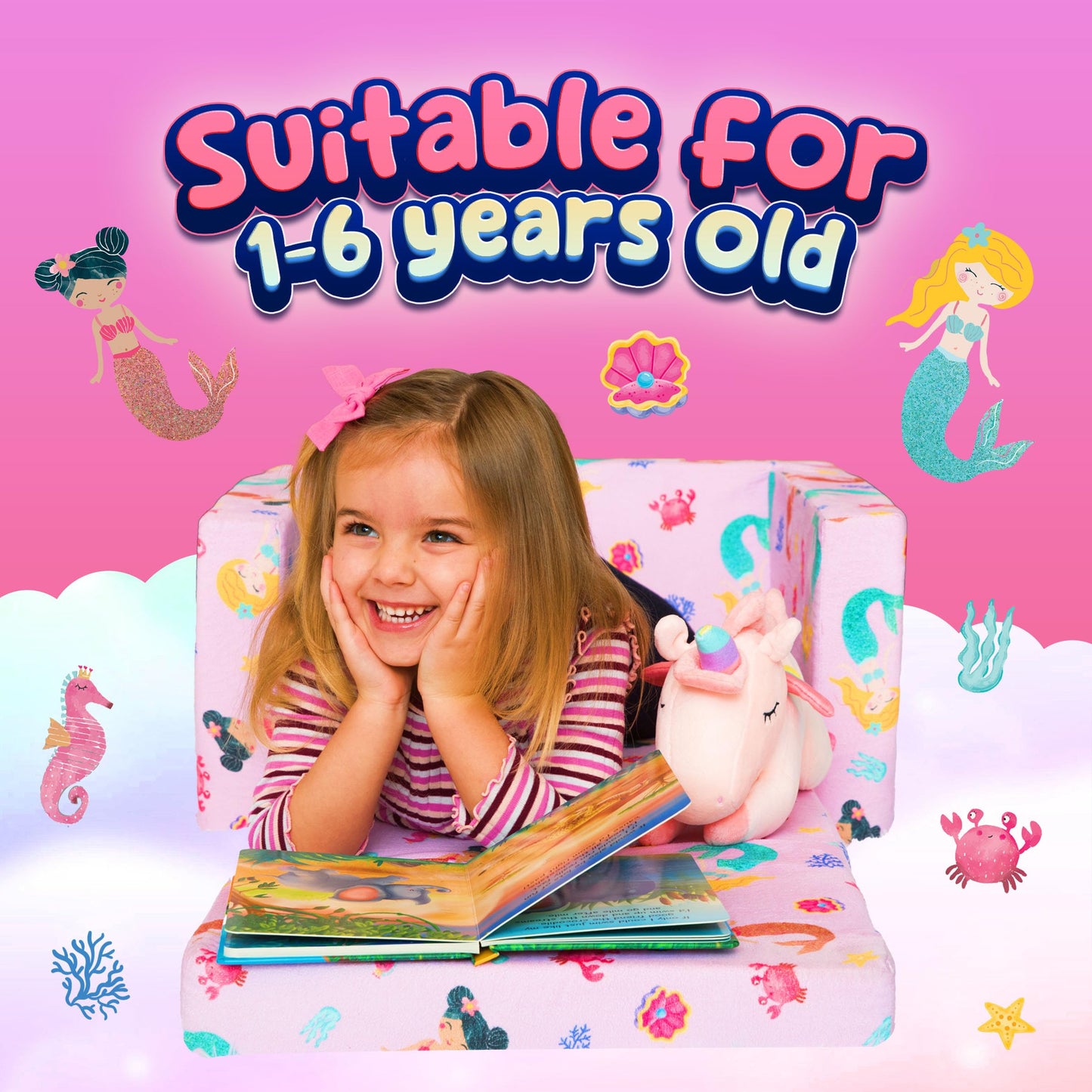 Toddler Couch - Kids Couch - Sofa Lounge Chair