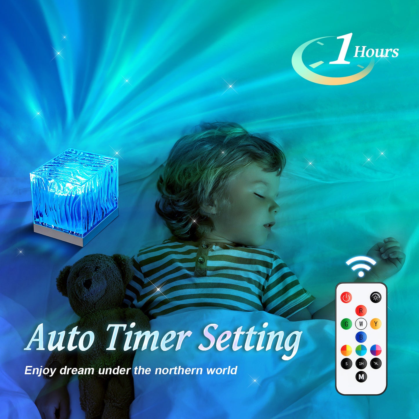 Northern Lights Atmosphere Ripple Projection Lamp