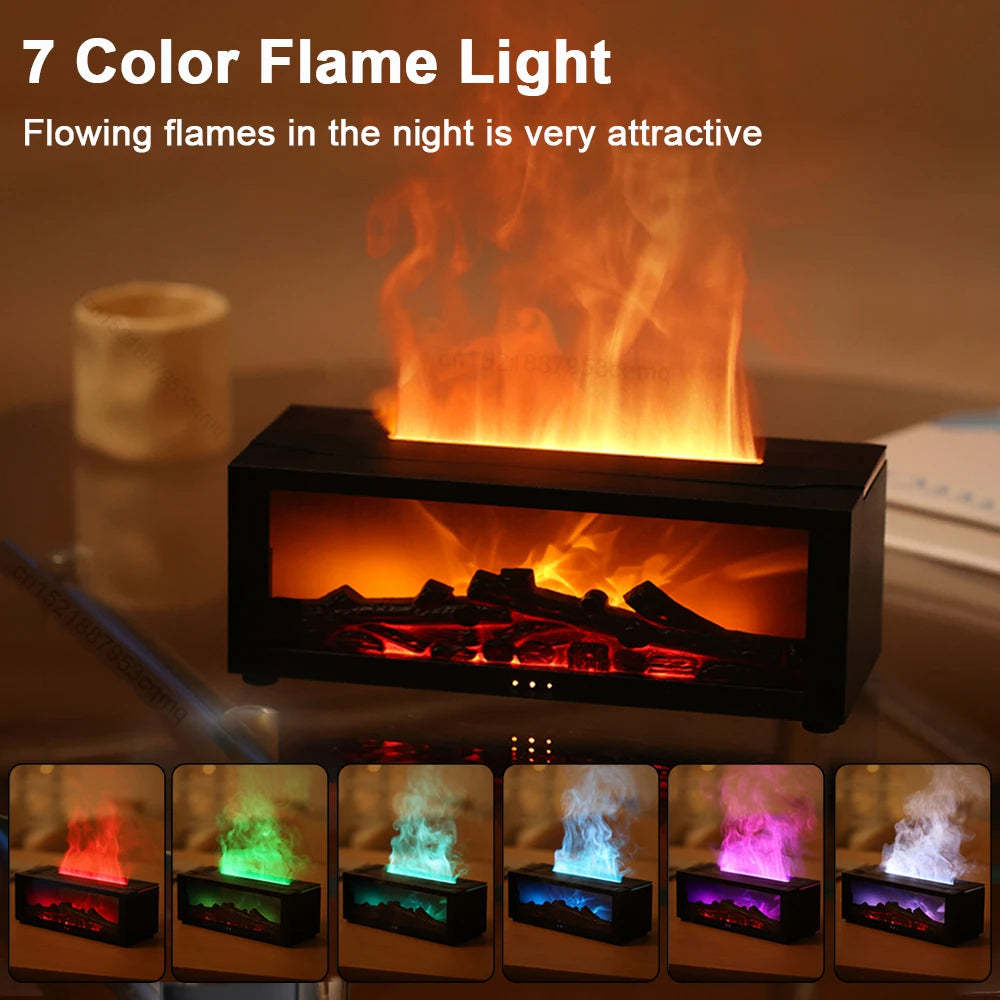 Aromatherapy Diffuser - 3D Flame Fireplace