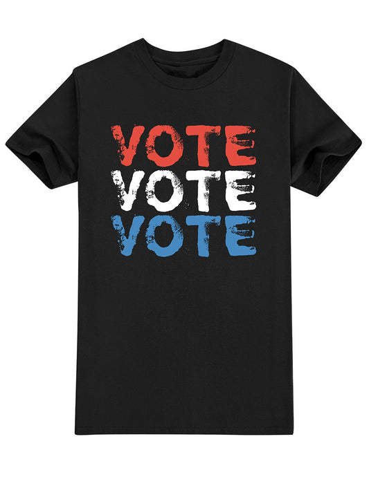 VOTE print short sleeve crew neck