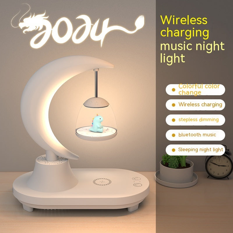 Bedside Seven-color Atmosphere Small Night Lamp Wireless Charging