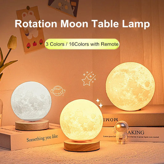 3 Color Levitating Moon Lamp