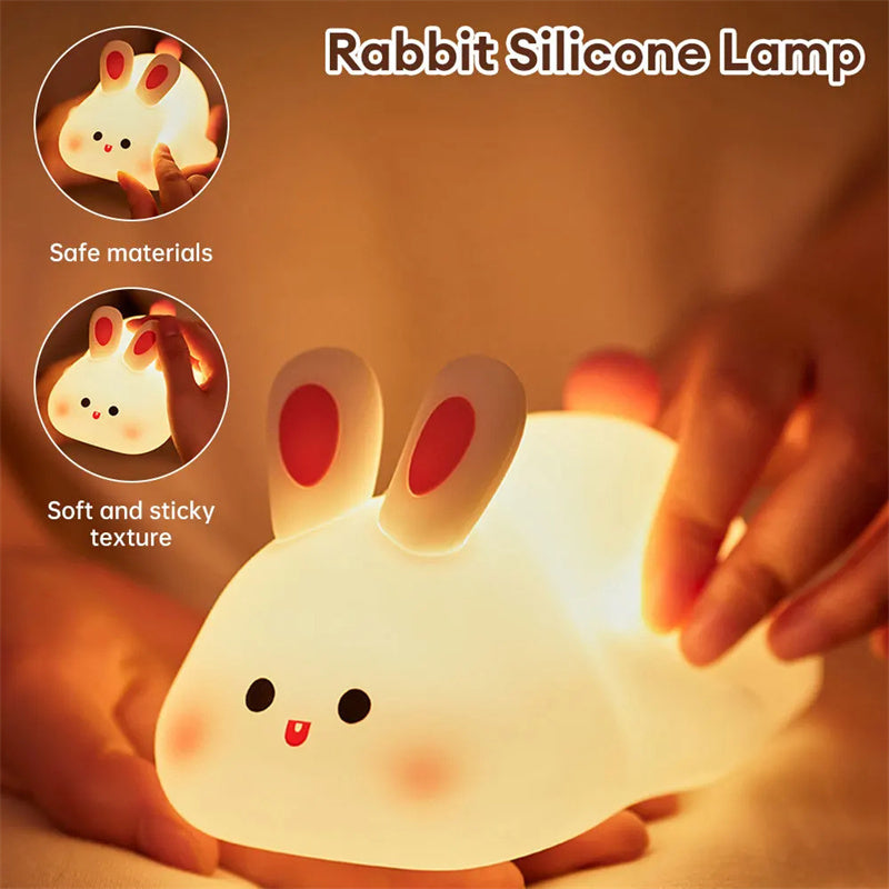 Cute LED Silicone Night Light - Rabbit