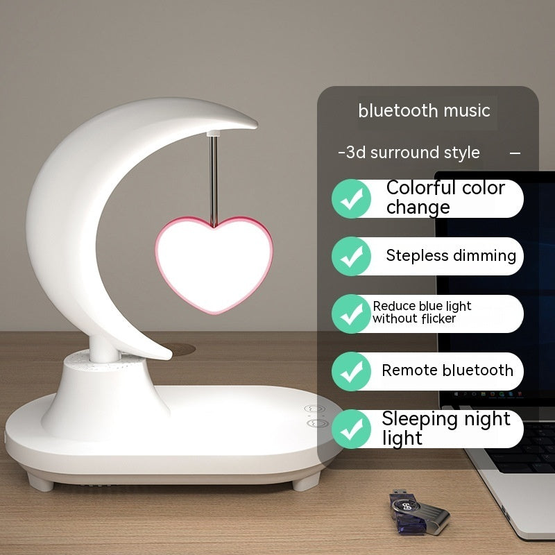 Bedside Seven-color Atmosphere Small Night Lamp Wireless Charging