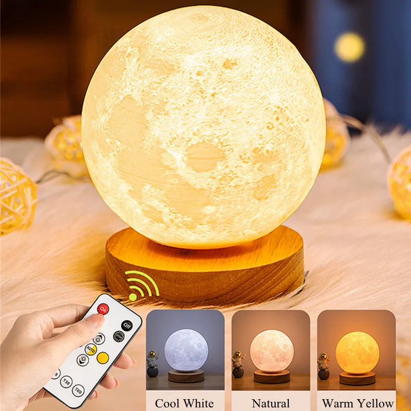 3 Color Levitating Moon Lamp