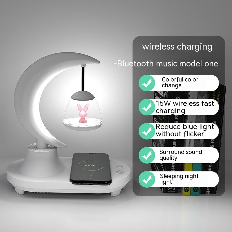 Bedside Seven-color Atmosphere Small Night Lamp Wireless Charging