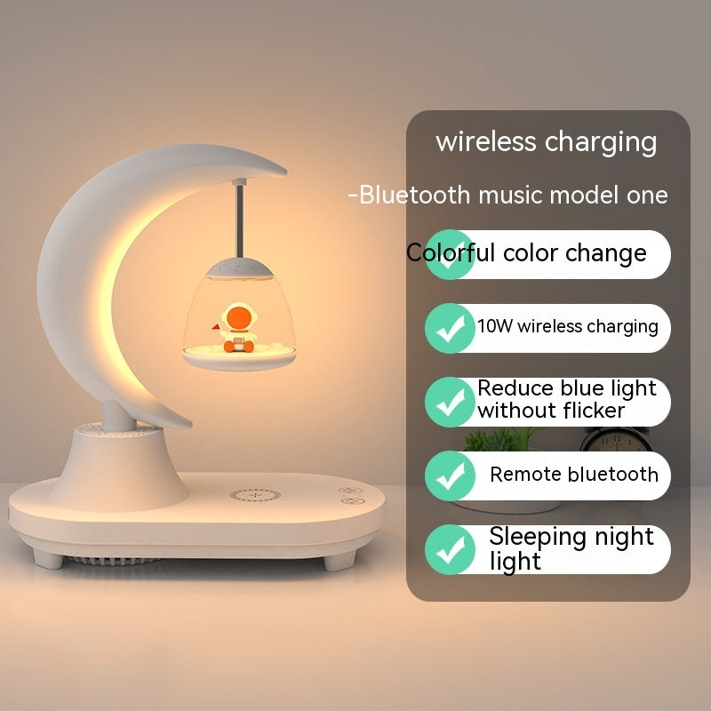 Bedside Seven-color Atmosphere Small Night Lamp Wireless Charging